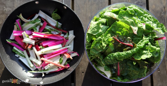 Προετοιμασία του Swiss Chard